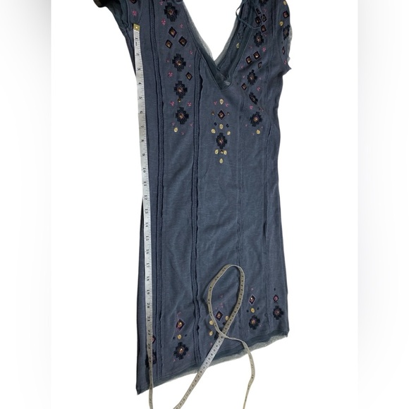 Free People - Embroidered sequins body-con mini dress - Picture 8 of 9